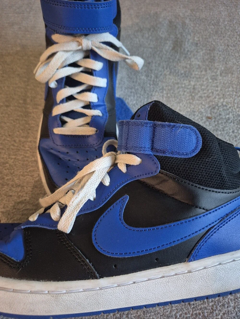 Nike Court Borough 6Y Mid 2 GS Youth Game Royal Black DM8872-001 Shoes,